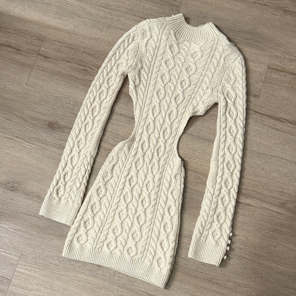 Danielle Guizio Backless Sweater Dress